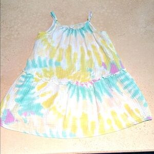 Grayson Threads Kids Dress - Yellow, Green, Pink Tie-Dye